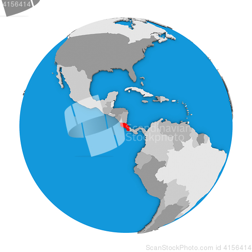 Image of Costa Rica on globe