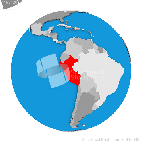 Image of Peru on globe