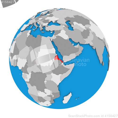 Image of Eritrea on globe