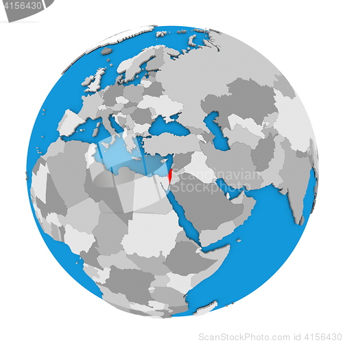 Image of Israel on globe