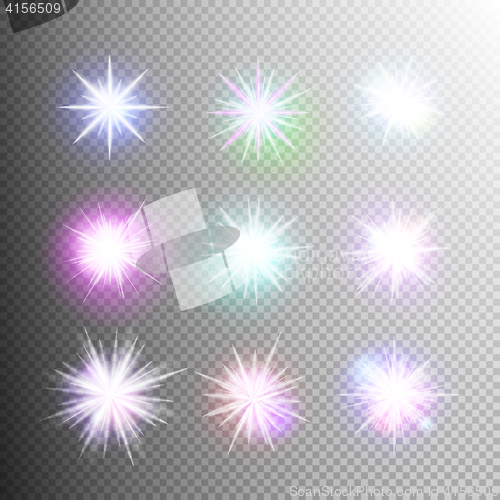 Image of Light effect stars bursts. EPS 10