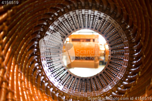 Image of Stator of a big electric motor