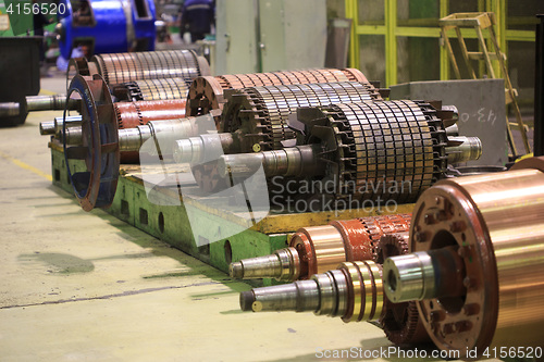 Image of The electric motor rotor of stock.