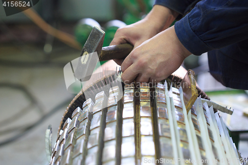 Image of Stator of a big electric motor