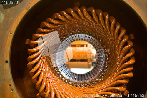 Image of Stator of a big electric motor