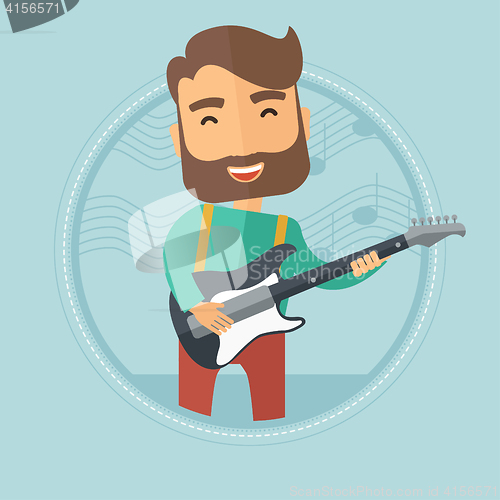 Image of Musician playing electric guitar.