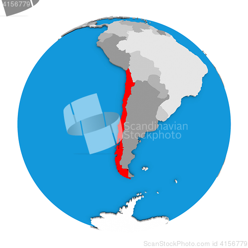Image of Chile on globe