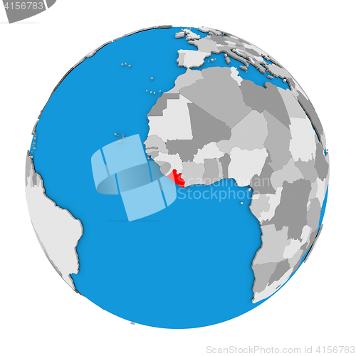 Image of Liberia on globe