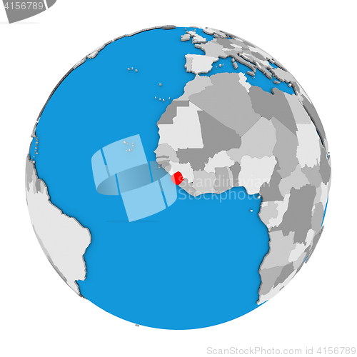 Image of Sierra Leone on globe