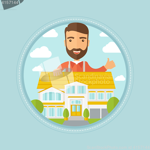 Image of Real estate agent giving thumb up.