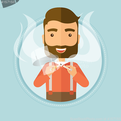 Image of Man quit smoking vector illustration.