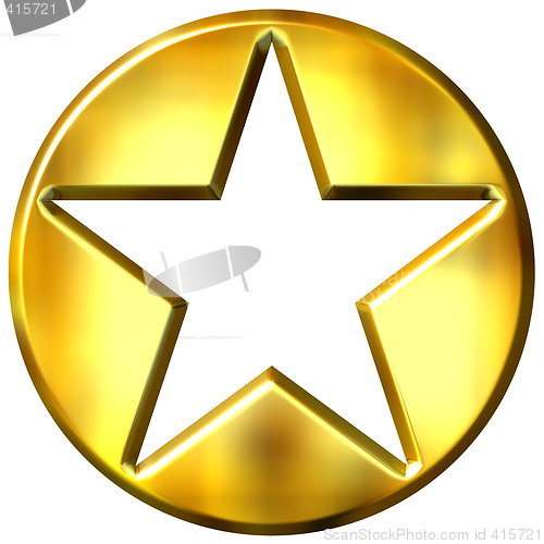 Image of 3D Golden Framed Star