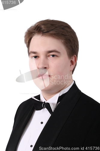 Image of Young man in tuxedo