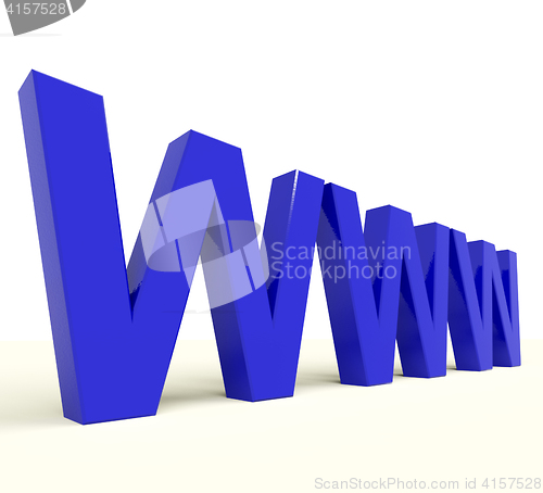 Image of Www Word Showing Online Websites Or Internet