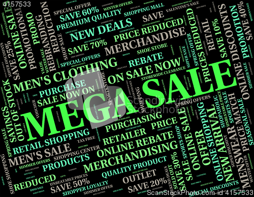 Image of Mega Sale Represents Promo Promotional And Words