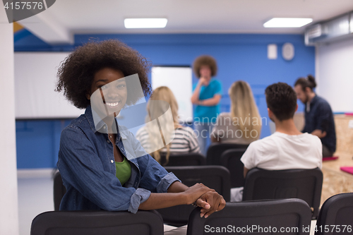 Image of Portrait informal African American business woman