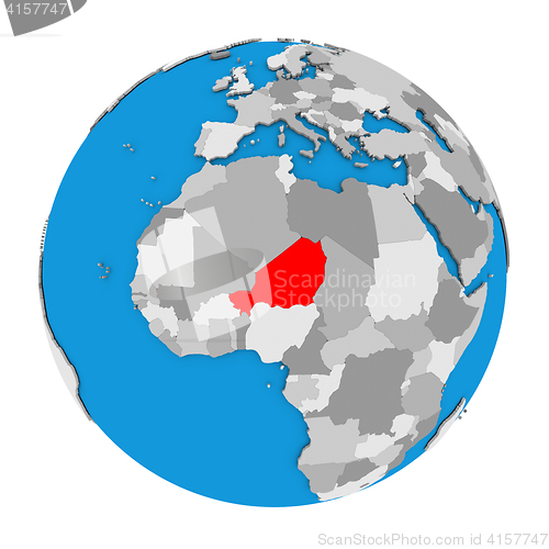 Image of Niger on globe