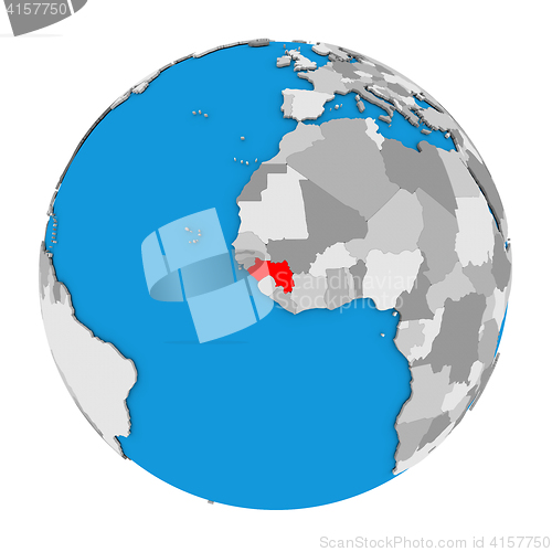Image of Guinea on globe