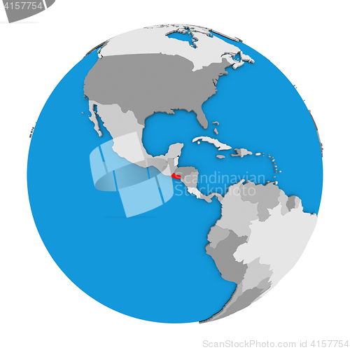 Image of El Salvador on globe