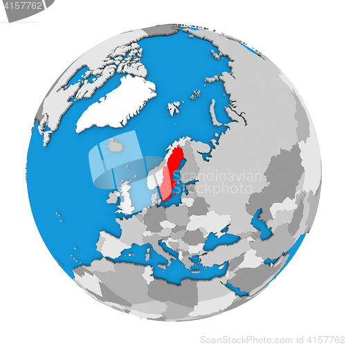 Image of Sweden on globe