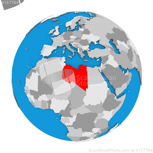 Image of Libya on globe