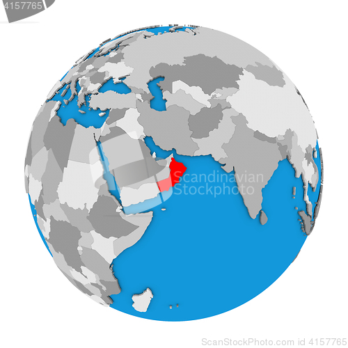 Image of Oman on globe