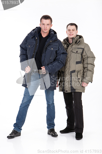 Image of Two Men In Winter Clothing