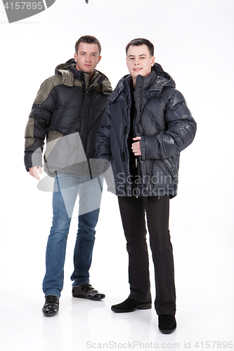 Image of Two Men In Winter Clothing