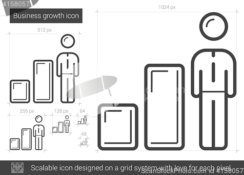 Image of Business growth line icon.