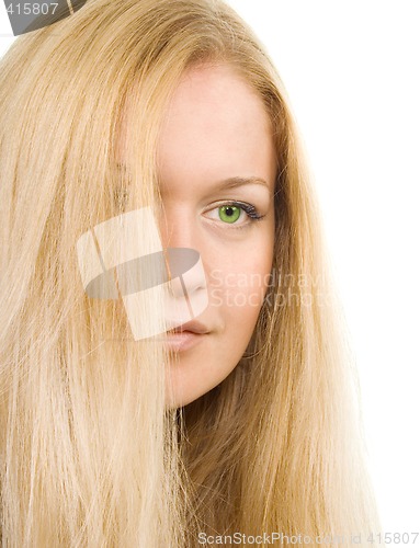 Image of attractive green-eyed woman