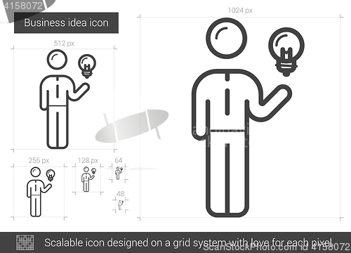 Image of Business idea line icon.