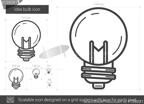 Image of Idea bulb line icon.