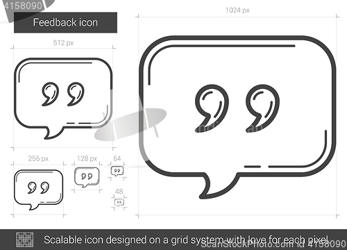 Image of Feedback line icon.