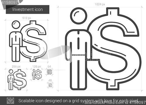 Image of Investment line icon.