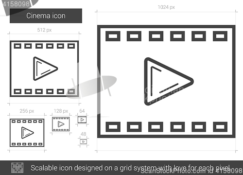 Image of Cinema line icon.