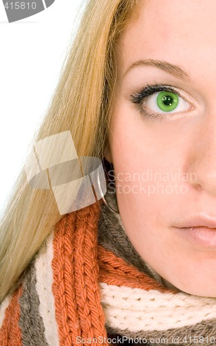 Image of Blond woman in a scarf