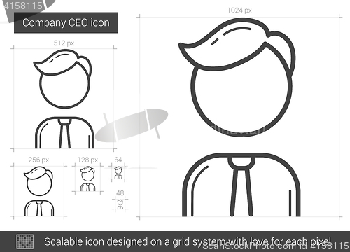 Image of Company CEO line icon.