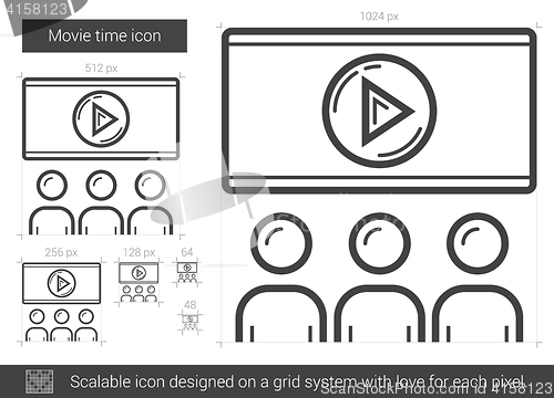 Image of Movie time line icon.