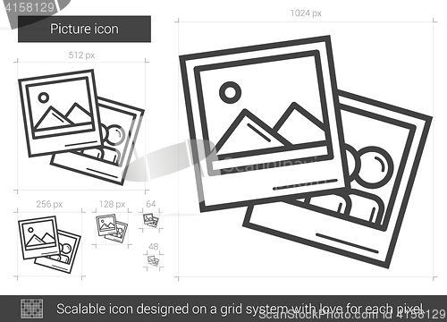 Image of Picture line icon.