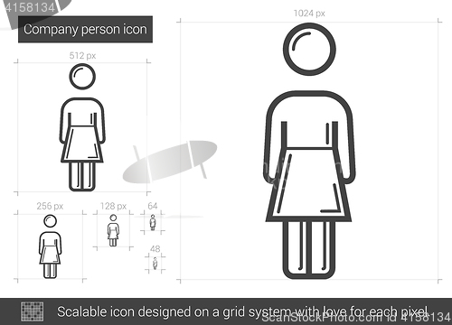 Image of Company person line icon.