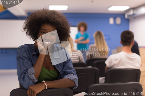 Image of Portrait informal African American business woman