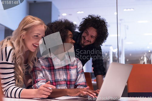 Image of Multiethnic startup business team on meeting