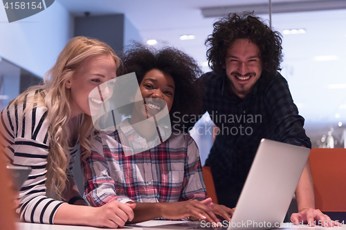 Image of Multiethnic startup business team on meeting