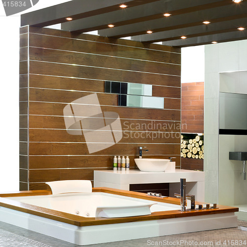 Image of Wooden bath