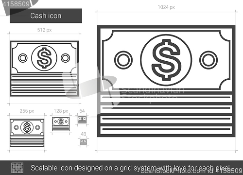 Image of Cash line icon.