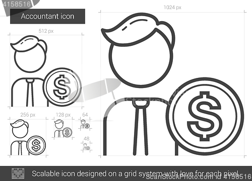 Image of Accountant line icon.