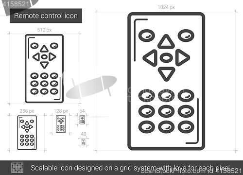 Image of Remote control line icon.