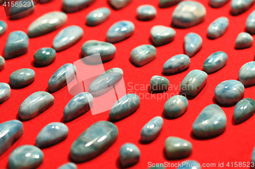 Image of blue larimar minerals
