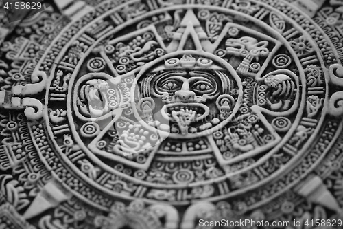 Image of old aztec calendar