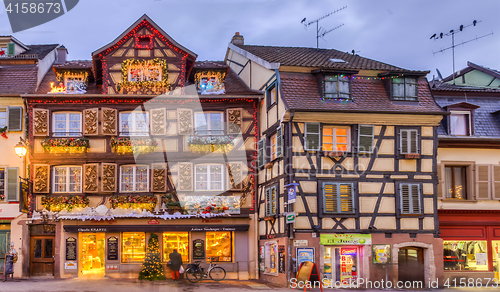 Image of Traditional Alsatian Houses in Winter